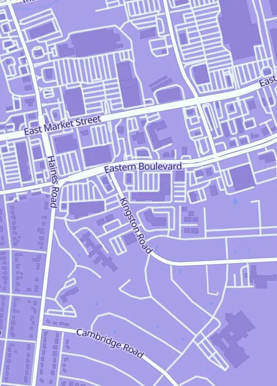 Street map around 1st Capital Gaming, 2512 Eastern Blvd Ste 25, Springettsbury Township, PA