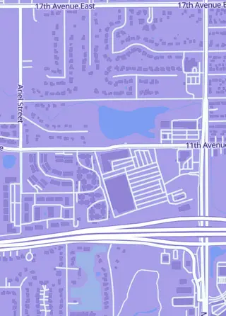 Street map around 1Up Video Games, North St Paul