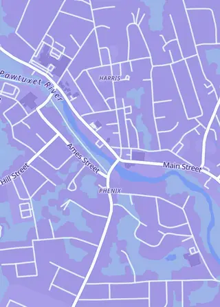 Street map around 401 TCG Supply, West Warwick