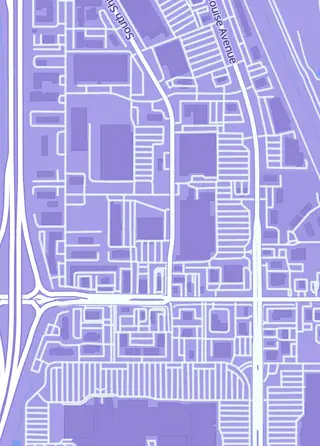 Street map around 605 Antiques, Sioux Falls