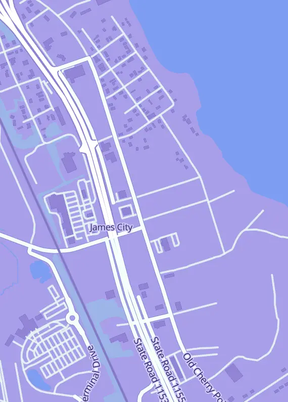 Street map around A&M Hobby Shop, 900 Old Cherry Point Rd, New Bern, NC