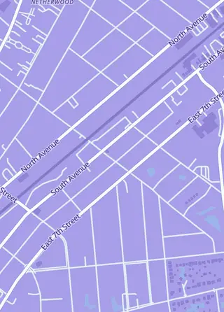 Street map around A Little Shop of Comics, Plainfield