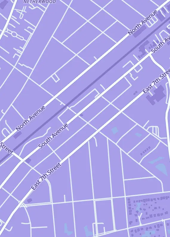Street map around A Little Shop of Comics, 509 Berckman St, Plainfield, NJ