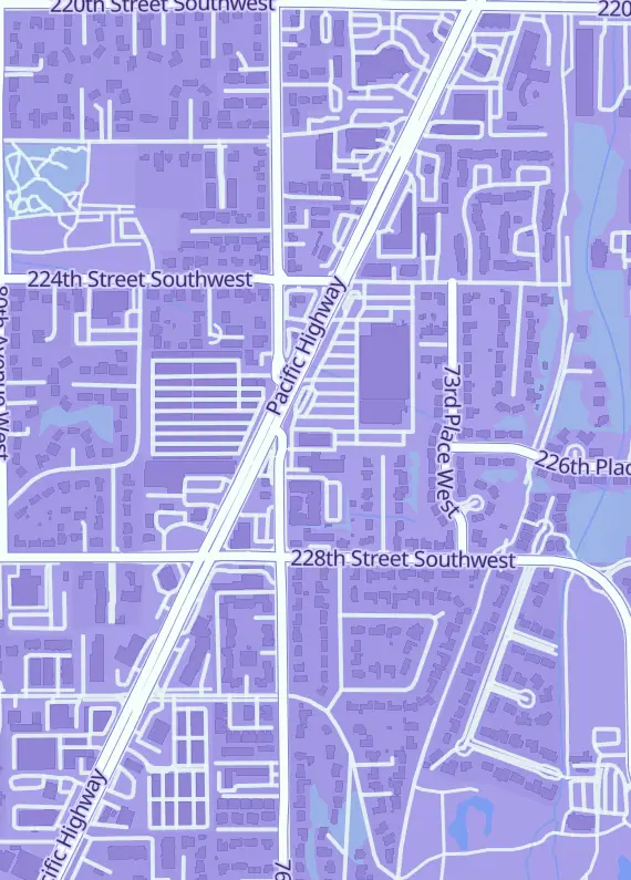Street map around A World of Collections Games, Comics & Cards, 22611 76th Ave W, Edmonds, WA