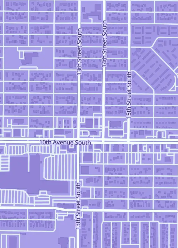 Street map around Action Cards and Collectibles, 909 13th St S, Great Falls, MT