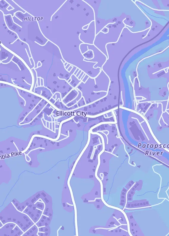 Street map around All Time Toys, 8185 Main St, Ellicott City, MD