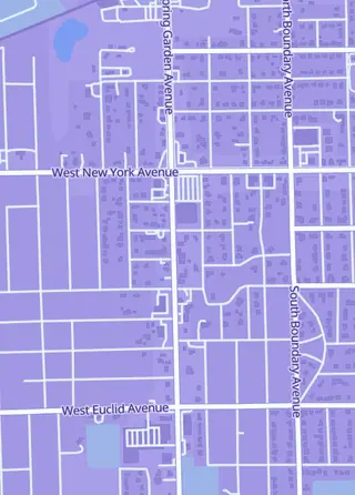 Street map around Alltimate Gaming Lounge, Deland