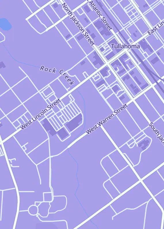Street map around Alternate Dimensions, 361 W Lincoln St, Tullahoma, TN