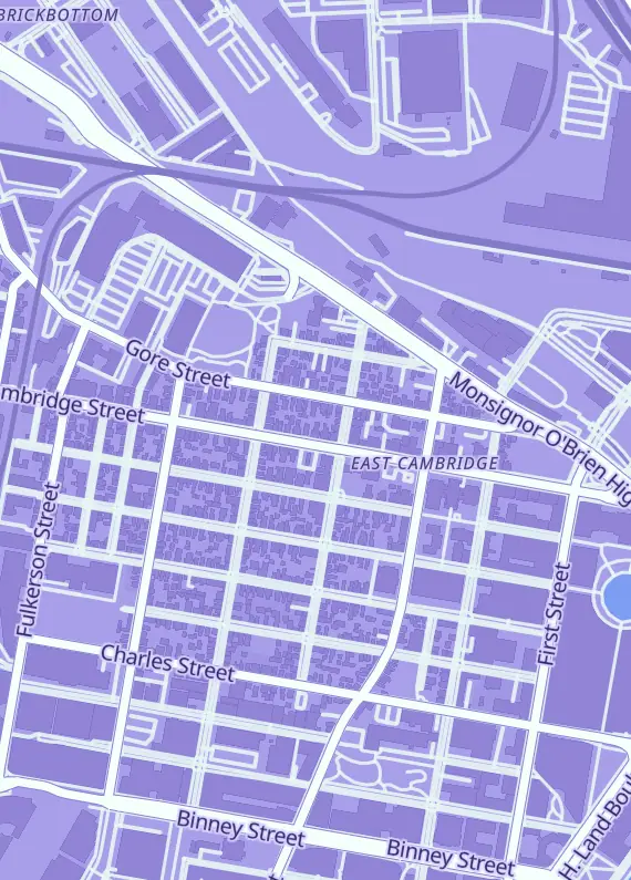 Street map around Amaya Bros Comics, 357 Cambridge St, Cambridge, MA