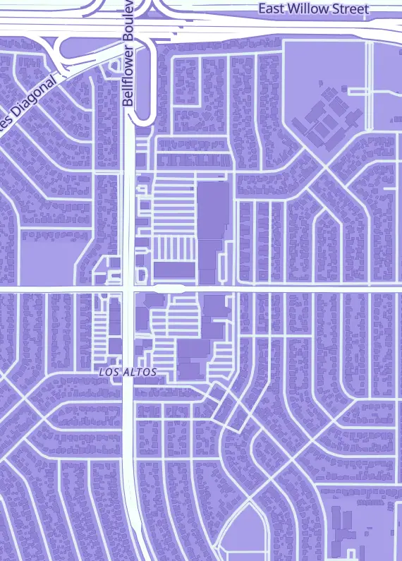 Street map around Amazing Comics & Cards, 5555 E Stearns St, Long Beach, CA
