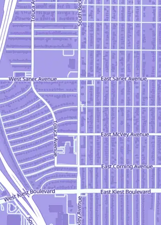 Street map around Andyseous Odyssey, Dallas