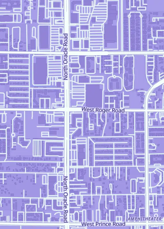 Street map around Arcanum Sanctorum Game and Hobbies, 3994 N Oracle Rd, Tucson, AZ