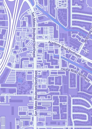 Street map around Archie's Audio Books & Cards, Albuquerque
