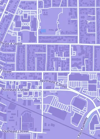 Street map around Astral Games, Grants Pass