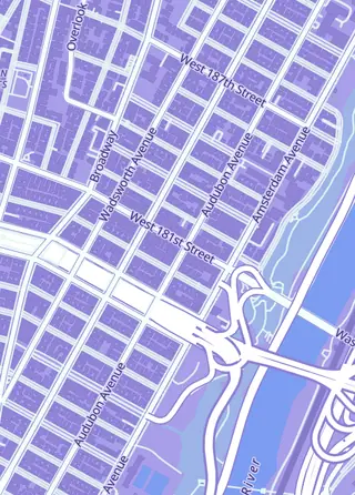 Street map around Astro Game, New York