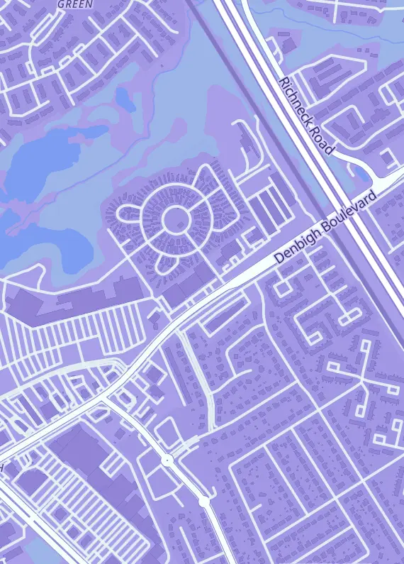 Street map around Atomic Comics Emporium II, 467 Denbigh Blvd, Newport News, VA