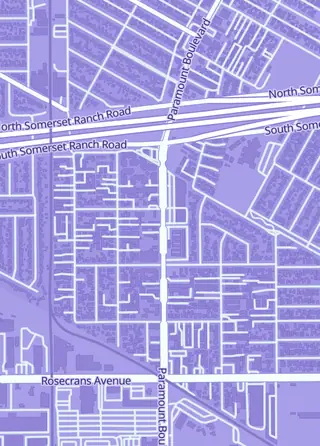 Street map around Awesome Collectibles, Paramount