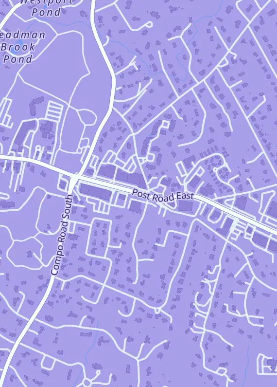 Street map around Awesome Toys & Gifts - Westport, 429 Post Rd E, Westport, CT