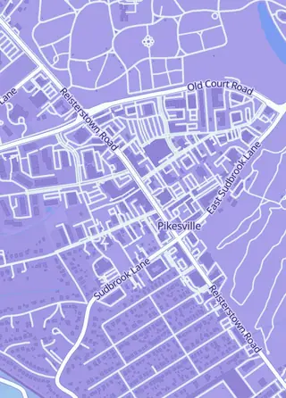 Street map around Baltimore Sports Cards, Pikesville