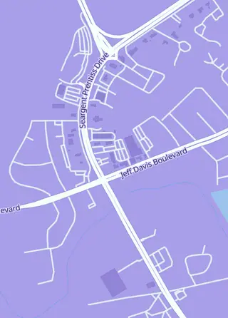 Street map around Bards and Cards, Natchez