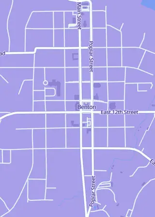 Street map around Basement Bar Collectibles LLC, Benton