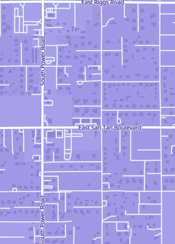 Street map around Baxter's Games, 18530 E San Tan Blvd Ste 116, Queen Creek, AZ