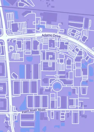 Street map around BeechboyzComics, Tampa