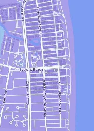 Street map around Bethany Sports Cards, Bethany Beach