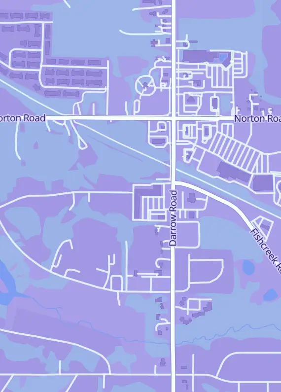 Street map around Better Plays Gaming, 4958 Darrow Rd, Stow, OH