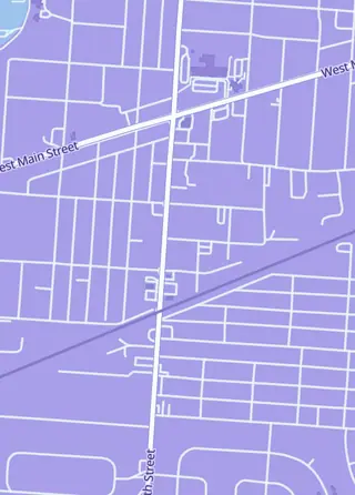 Street map around Blues Collectibles, Newark