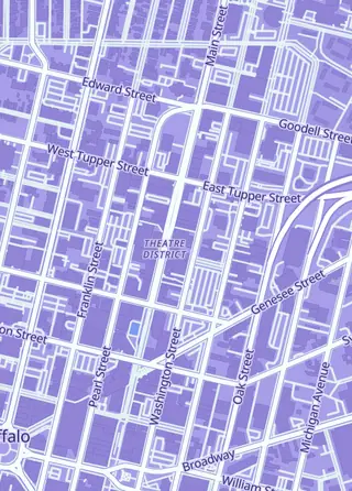 Street map around Board Game Bliss 716, Buffalo