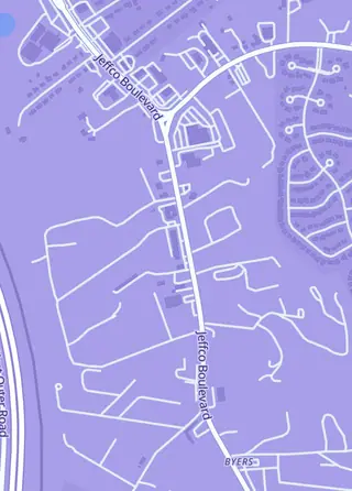 Street map around Bodach's Games, Arnold