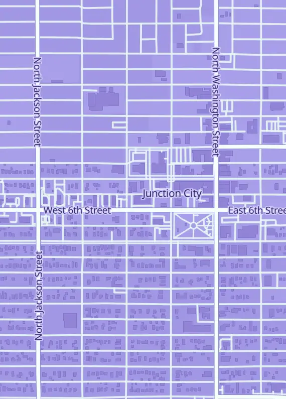 Street map around BraceyTCG, 222 W 6th St, Junction City, KS