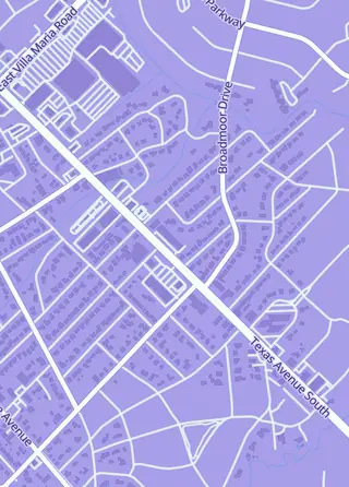 Street map around Brazos Valley Hobby & Games, Bryan