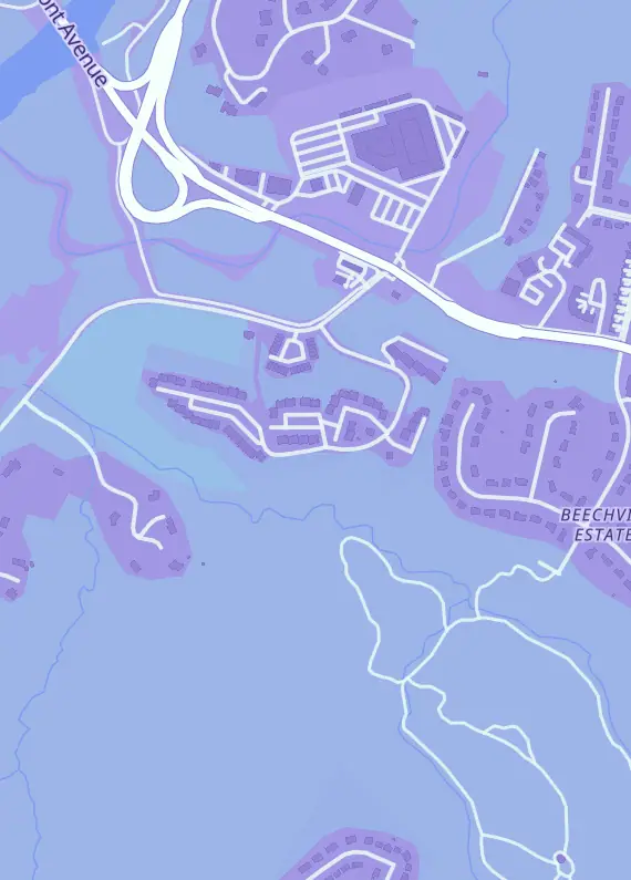 Street map around Break Fast Cards, Cincinnati, OH