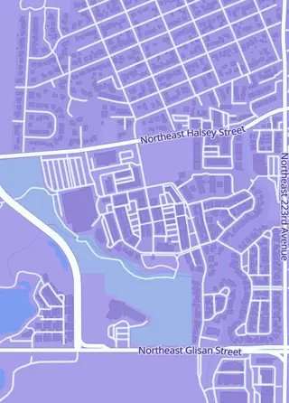 Street map around Bridge City Hobbies, Fairview