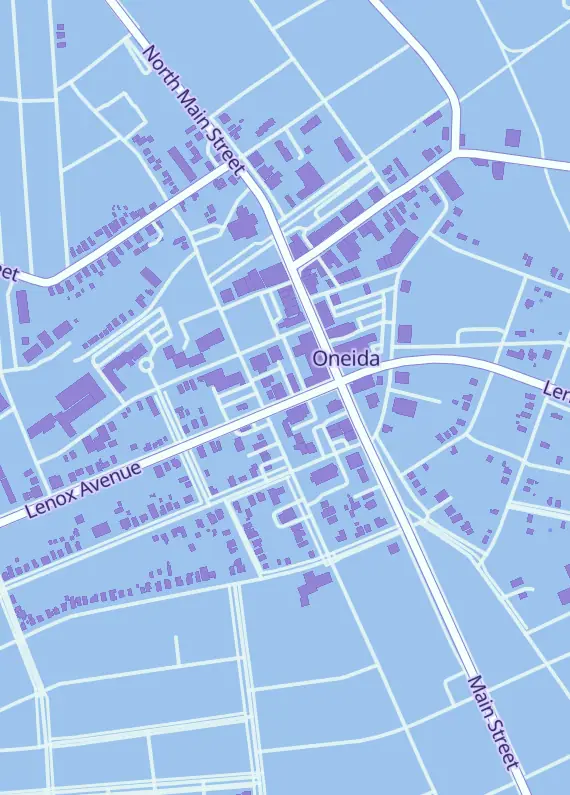 Street map around Bsocg - Blue Sky Ocg - Otaku, Card & Games, 136 Lenox Ave, Oneida, NY