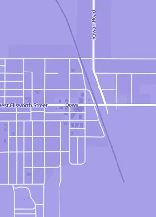 Street map around Bucks Card Shop, Dows