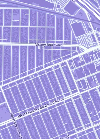 Street map around Burbank Sportscards, Burbank
