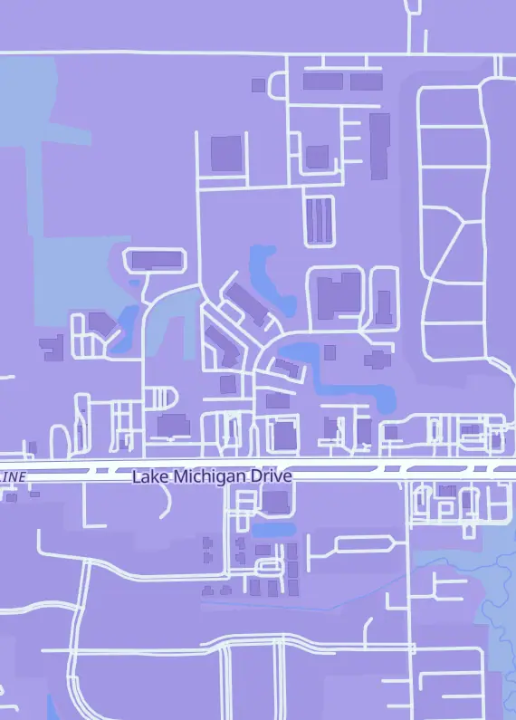 Street map around Burton Breaks LLC, 11315 Edgewater Dr, Allendale, MI