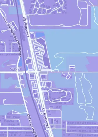 Street map around C&M Card Haven, Vero Beach