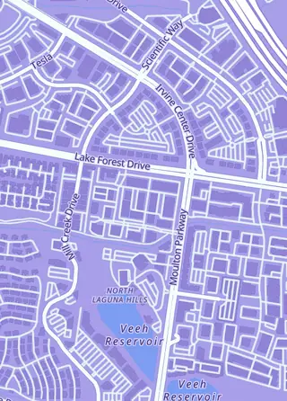 Street map around California Vintage Buyers, Laguna Hills