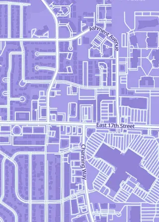 Street map around Captain Comics, Idaho Falls