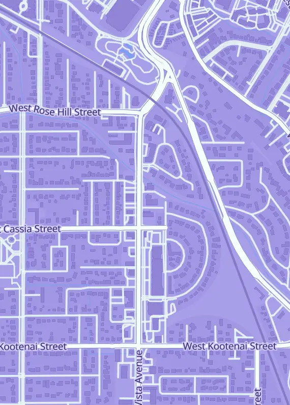 Street map around Captain Comics Inc, 710 S Vista Ave, Boise, ID