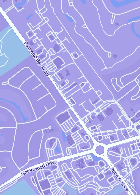 Street map around Captain Jax, 24 Palmetto Bay Rd G, Hilton Head Island, SC