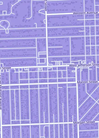 Street map around Card Pop USA, Joliet