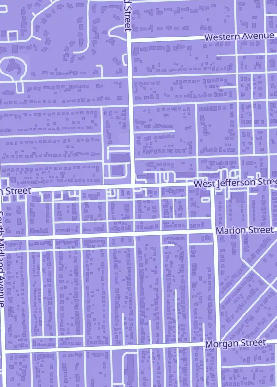 Street map around Card Pop USA, 1114 W Jefferson St, Joliet, IL