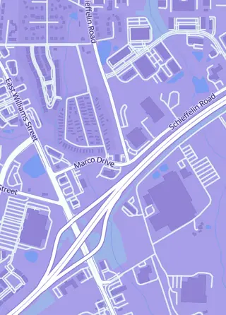 Street map around Cardiacs Sports & Memorabilia, Apex