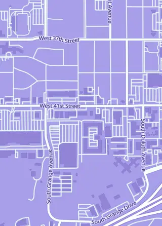 Street map around Cards & Cards, Sioux Falls