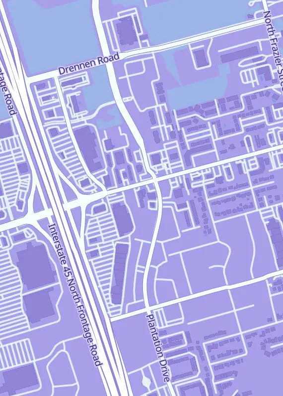 Street map around Cards And Comics Connection, 1211 N Loop 336 Suite G, Conroe, TX